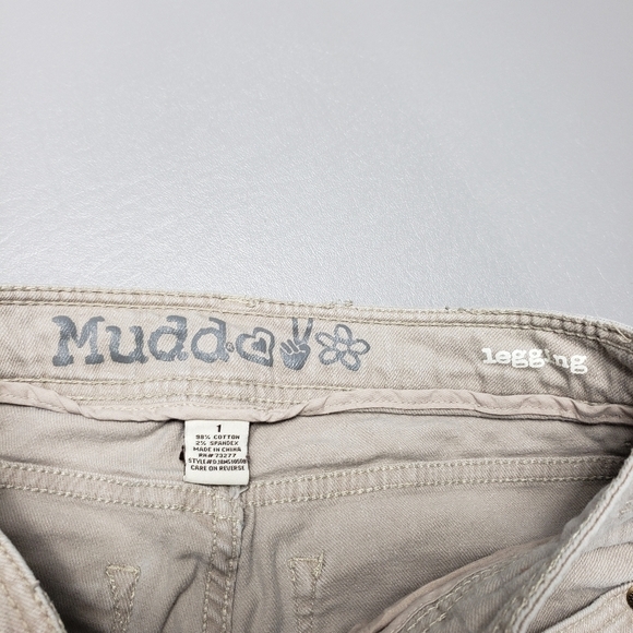 3/$15 Mudd tan low rise skinny Jean's junior size 1 - Picture 7 of 11
